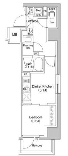 ザ・パークハビオ川口　406号室　間取り
