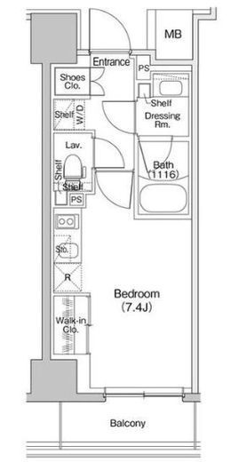 ザ・パークハビオ川口　605号室　間取り
