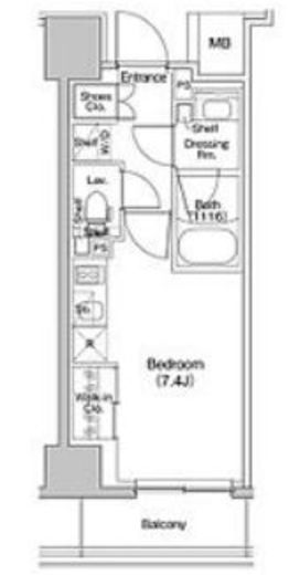 ザ・パークハビオ川口　805号室　間取り