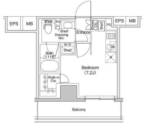 ザ・パークハビオ川口　908号室　間取り