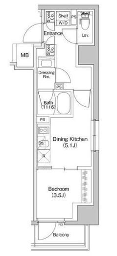 ザ・パークハビオ川口　606号室　間取り