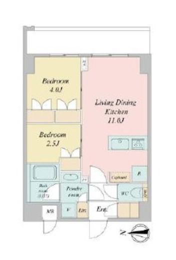 LIME RESIDENCE KAWAGUCHI EAST　1001号室　間取り