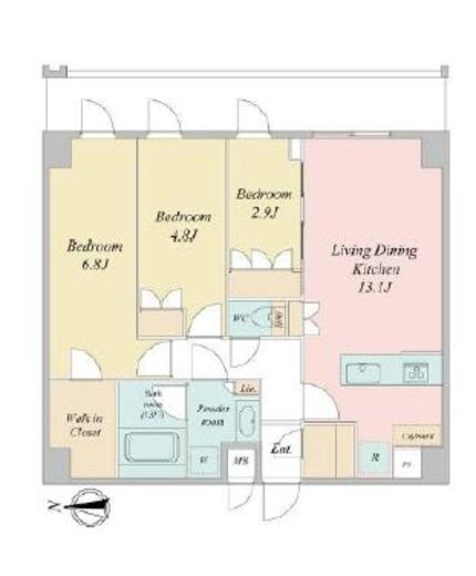 LIME RESIDENCE KAWAGUCHI EAST　1004号室　間取り