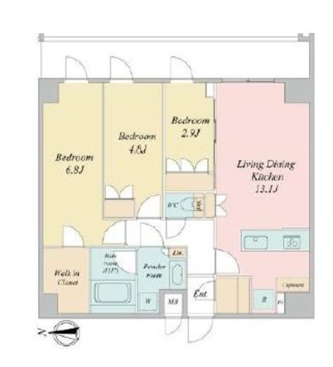 LIME RESIDENCE KAWAGUCHI EAST　611号室　間取り