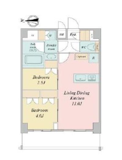 LIME RESIDENCE KAWAGUCHI EAST　802号室　間取り