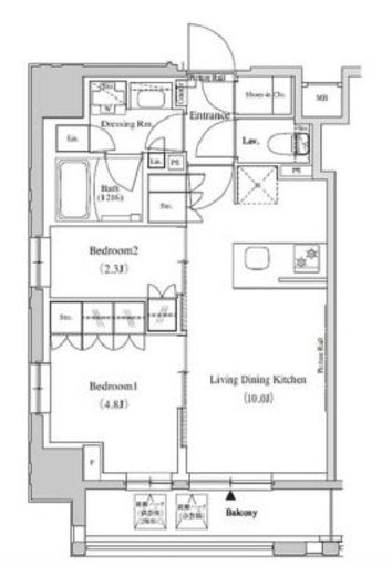 ザ・パークハビオ蕨　301号室　間取り