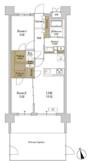 RJRプレシア川口　102号室　間取り