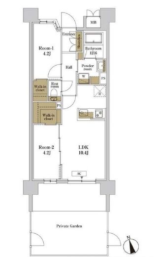 RJRプレシア川口　103号室　間取り