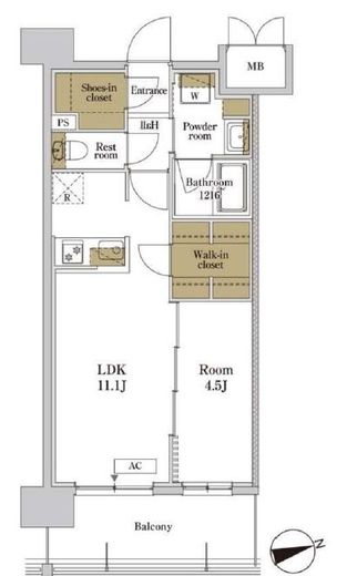 RJRプレシア川口　310号室　間取り