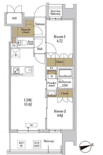 RJRプレシア川口　313号室　間取り