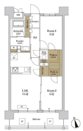 RJRプレシア川口　402号室　間取り