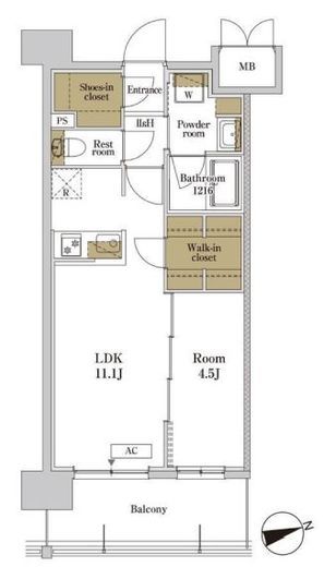RJRプレシア川口　909号室　間取り