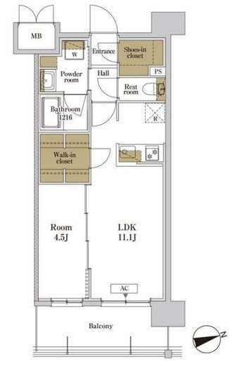 RJRプレシア川口　209号室　間取り
