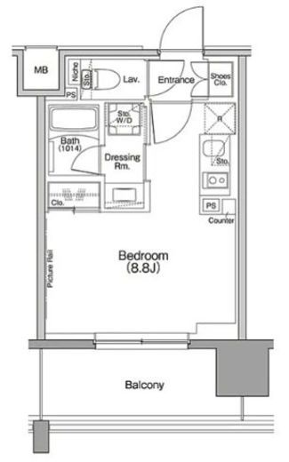ザ・パークハビオ行徳駅前　416号室　間取り