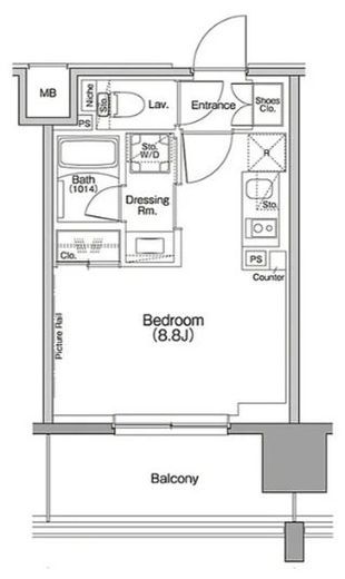ザ・パークハビオ行徳駅前　616号室　間取り