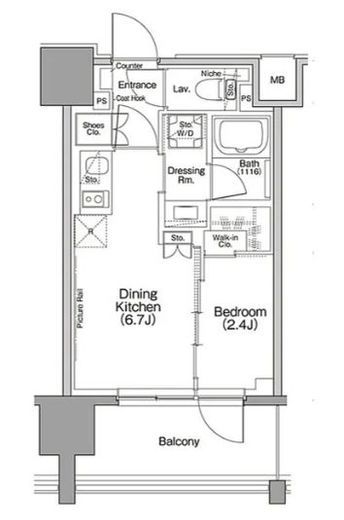 ザ・パークハビオ行徳駅前　704号室　間取り