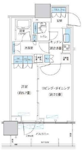 パークシティ柏の葉キャンパス ザ・ゲートタワー ウエスト　1120号室　間取り