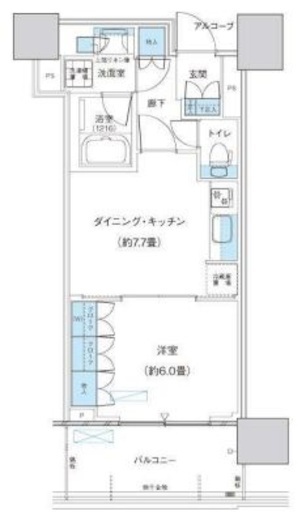 パークシティ柏の葉キャンパス　ザ・ゲートタワー　ウエスト　1314号室　間取り