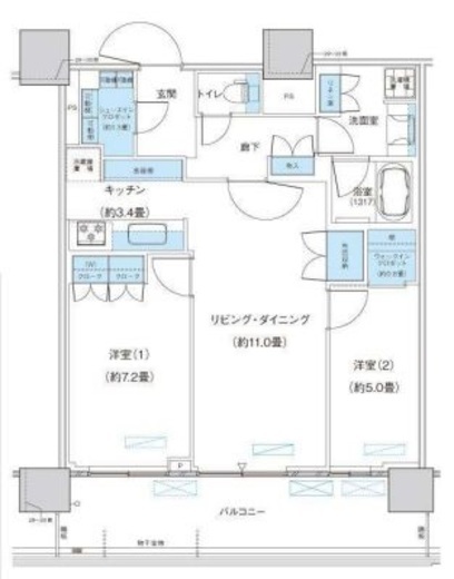 パークシティ柏の葉キャンパス ザ・ゲートタワー ウエスト　3310号室　間取り
