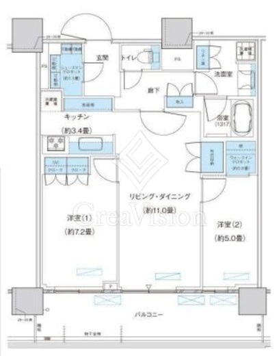 パークシティ柏の葉キャンパス ザ・ゲートタワー ウエスト　2610号室　間取り