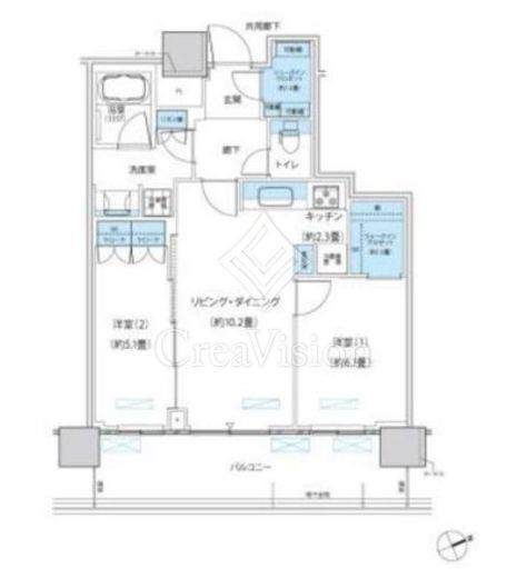 パークシティ柏の葉キャンパス ザ・ゲートタワー ウエスト　3009号室　間取り
