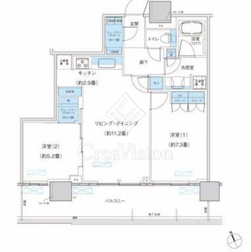 パークシティ柏の葉キャンパス ザ・ゲートタワー ウエスト　2901号室　間取り