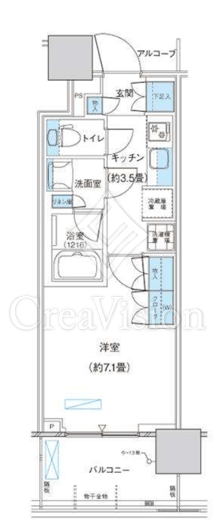 パークシティ柏の葉キャンパス　ザ・ゲートタワー　ウエスト　1306号室　間取り