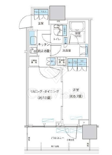 パークシティ柏の葉キャンパス　ザ・ゲートタワー　ウエスト　601号室　間取り
