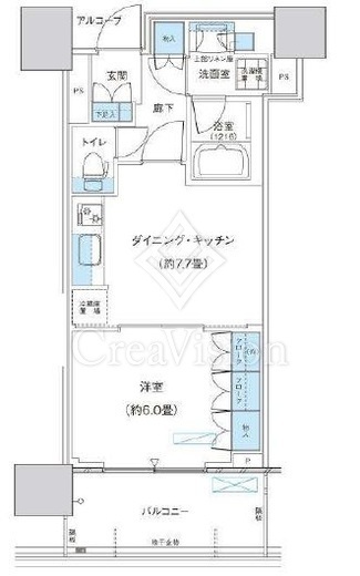パークシティ柏の葉キャンパス　ザ・ゲートタワー　ウエスト　1117号室　間取り