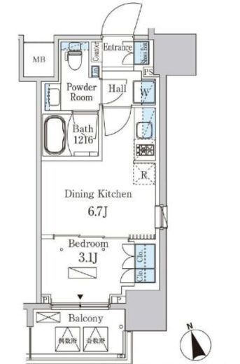 パークアクシス浦安　301号室　間取り