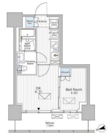 パークアクシス市川　319号室　間取り