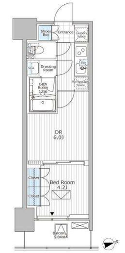 パークアクシス市川　607号室　間取り