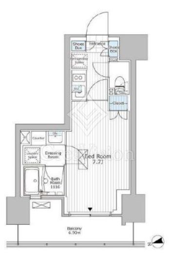 パークアクシス市川　318号室　間取り