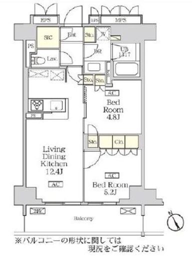 リーフシティ市川ザ・レジデンス　703号室　間取り