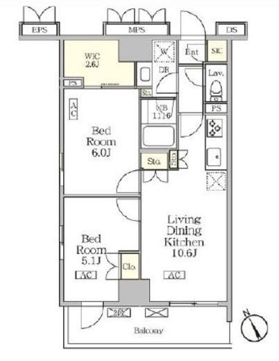 リーフシティ市川ザ・レジデンス　910号室　間取り