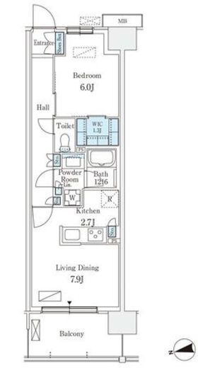 スカイグランデ津田沼　202号室　間取り