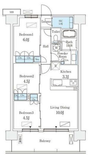 スカイグランデ津田沼　311号室　間取り