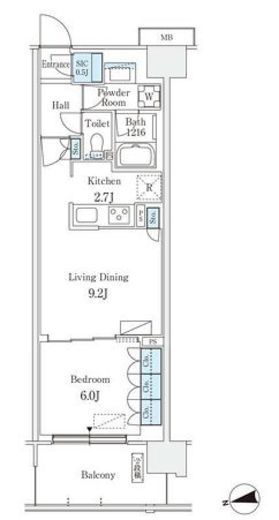 スカイグランデ津田沼　402号室　間取り