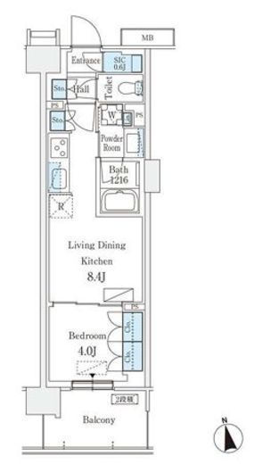 スカイグランデ津田沼　622号室　間取り