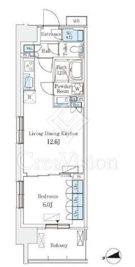 スカイグランデ津田沼　901号室　間取り