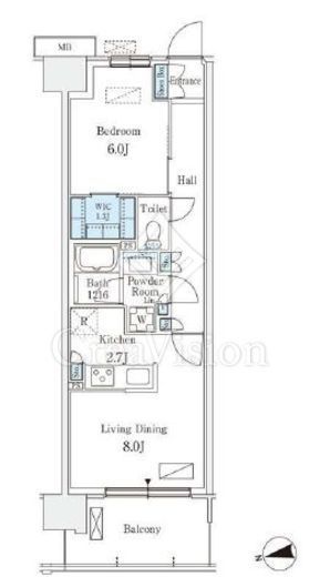 スカイグランデ津田沼　903号室　間取り
