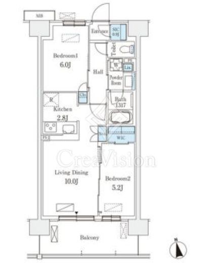スカイグランデ津田沼　619号室　間取り