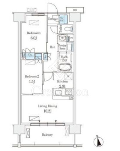 スカイグランデ津田沼　917号室　間取り