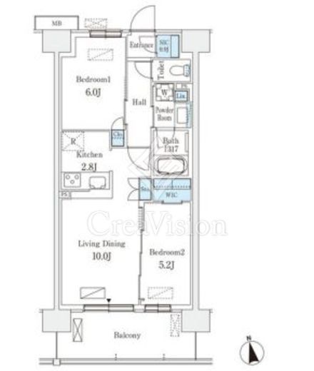 スカイグランデ津田沼　918号室　間取り