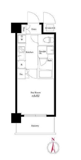 ハーモニーレジデンス武蔵小杉　214号室　間取り