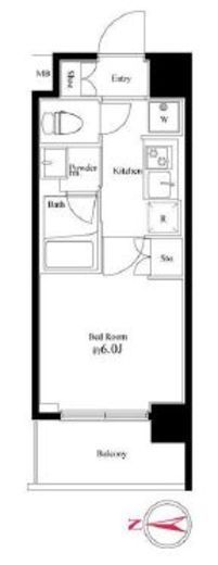 ハーモニーレジデンス武蔵小杉　222号室　間取り