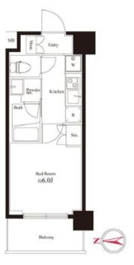 ハーモニーレジデンス武蔵小杉　332号室　間取り