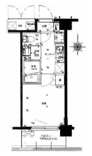 ハーモニーレジデンス武蔵小杉　423号室　間取り
