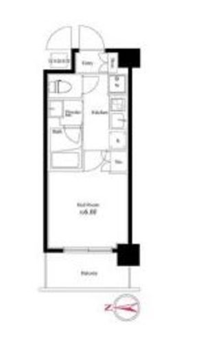 ハーモニーレジデンス武蔵小杉　602号室　間取り