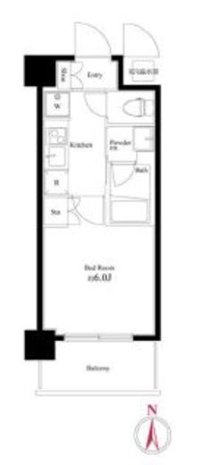 ハーモニーレジデンス武蔵小杉　106号室　間取り